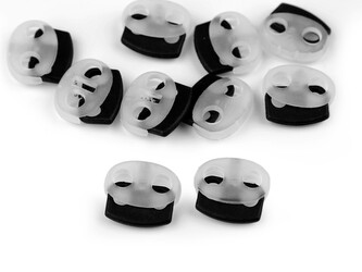 Brzdičky s dvěmi dírkami 17x19 mm - 500 ks - 3 černá