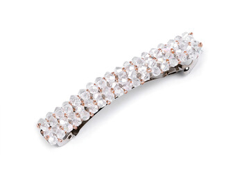 Francouzská spona do vlasů s broušenými korálky - 1 ks - 1 crystal