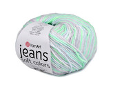 Pletací příze Jeans Soft Color 50 g - 1 ks - 6 (6201) zelená sv.