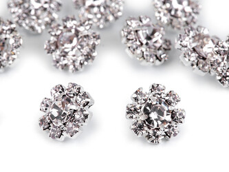 Knoflík štrasový velikost 16" - 10 ks - 3 (16") crystal