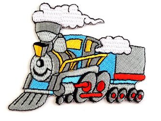 Nažehlovačka auto, traktor, loď - 1 ks - 30 šedá holubí vláček