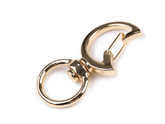 Kovová karabina s obrtlíkem kočka průvlek 12 mm - 10 ks - 2 zlatá klasik