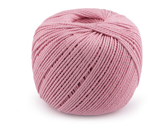 Bavlněná příze macrame Ø2 mm rozčesávací - 1 ks - 5 růžová sv.