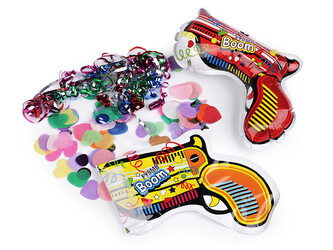 Vystřelovací párty konfety pistole - 50 ks - multikolor