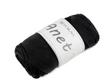 Pletací a háčkovací příze Anet macrame Ø2 mm 90 g - 1 ks - 15 černá
