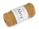 Bavlněná pletací příze macrame Naty Ø3 mm rozčesávací - 1 ks - 4 béžová