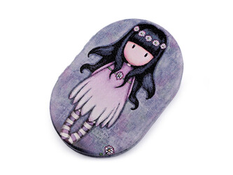 Kapesní zrcátko holčička - 1 ks - 4 modrá jemná