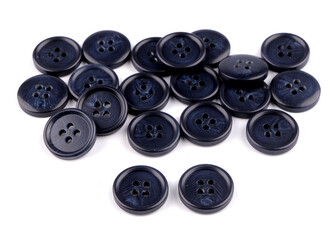 Knoflík oblekový velikost 24", 28", 32", 36", 40" - 20 ks - 2 (28") modrá tmavá