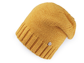 Zimní čepice unisex - 1 ks - 6 hořčicová