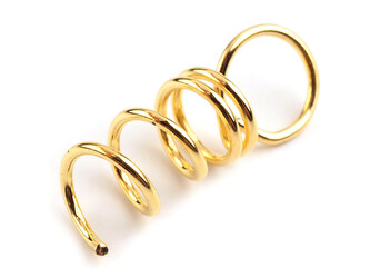 Očko na polystyrenové ozdoby 1x3 cm - 100 ks - 3 zlatá