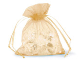Dárkový pytlík 9x11 cm organza - 10 ks - 29 zlatá