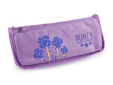 Pouzdro / penál jednorožec, Love 21,5x9 cm - 1 ks - 4 fialová lila květy