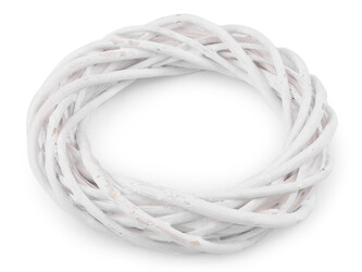 Proutěný věnec Ø25 cm - 1 ks - 1 bílá