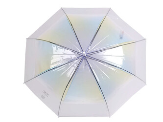 Dámský / dívčí průhledný vystřelovací deštník - 1 ks - 3 zelená