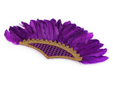Karnevalová čelenka s peřím - 1 ks - 1 fialová