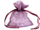 Dárkový pytlík s kovovým leskem 10x12,5 cm organza shine - 10 ks - 3 lila