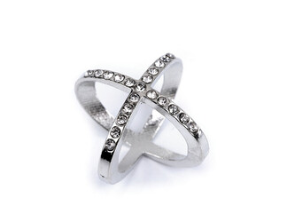 Spona / průvlek na šátek - 2 ks - 1 platina