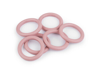 Dřevěný barevný kroužek vnější Ø50 mm - 20 ks - 4 pudrová