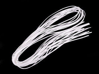 Řemínek imitace kůže šíře 3 mm - 10 ks - 19 (21) bílá