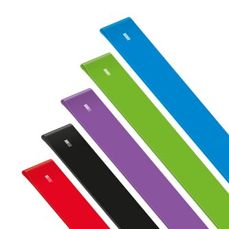 Latexová sada cvičebních pásů Long Band Ls-1, 1,5-11,5 kg, 5 pásů, barevná, REBEL ACTIVE