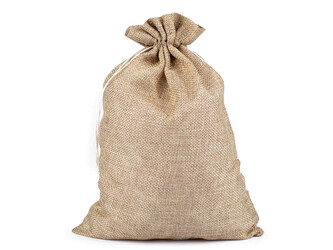 Dárkový pytlík mikulášský 19,5x27 cm imitace juty - 20 ks - 1 přírodní