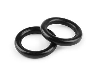 Dřevěný barevný kroužek vnější Ø50 mm - 20 ks - 6 černá