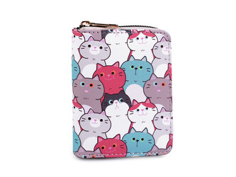 Dámská / dívčí peněženka kočky 9,5x12,5 cm - 1 ks - 6 béžová