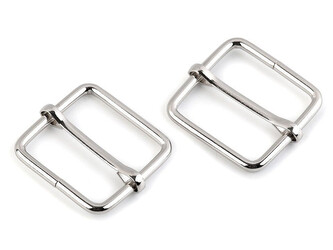 Posunovač na popruhy šíře 26 mm čtvercový - 200 ks - 1 nikl