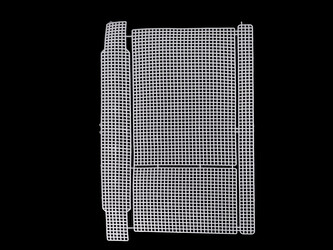 Plastová kanava / mřížka na kabelku - 1 ks - bílá