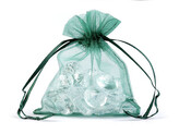 Dárkový pytlík 9x11 cm organza - 100 ks - 34 zelená jedle