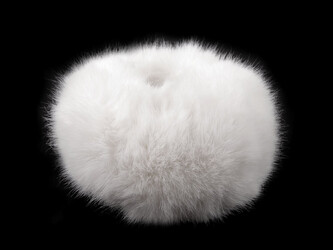 Kožešinová manžeta na rukáv šíře 10 cm pružná - 10 ks - 1 Off White