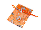 Dárkový pytlík čarodějnice / Halloween 13x18 cm organza - 10 ks - 1 oranžová