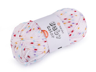Pletací příze Baby Color 50 g - 1 ks - 18 (204) bílá mléčná