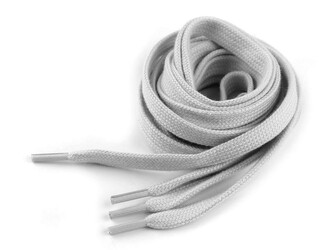 Bavlněné tkaničky do bot / tenisek / mikin délka 130 cm - 10 ks - 8 (8102) šedá světlá