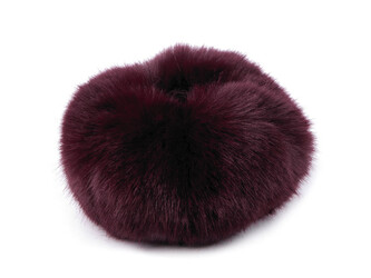 Kožešinová manžeta na rukáv šíře 10 cm pružná - 2 ks - 4 amarant