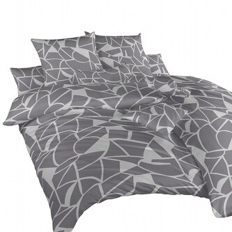 Dadka Povlečení bavlna Julius tmavě šedý 220x220, 2x70x90 cm
