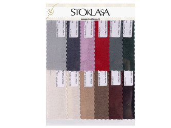 Vzorkovníky látek - minky, plátno, kočárkovina, teplákovina, velvet, tyl, šifon - 1 ks - 380744 viz foto bavlněná látka