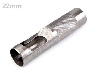 Výsečník / děrovač na látky Ø14;17;18;19;20;22 mm - 1 ks - 22 mm nikl
