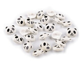 Knoflík dětský zajíc, medvídek, panda - 25 ks - 5 bílá panda