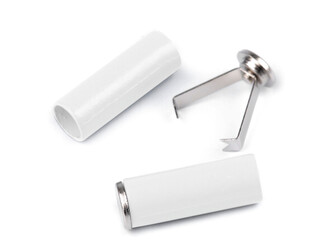 Koncovka dvoudílná s pojistkou Ø5 mm - 20 ks - 1 bílá