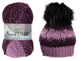 Pletací příze Nepál ombré 100 g - 1 ks - 9 (7414) fialová