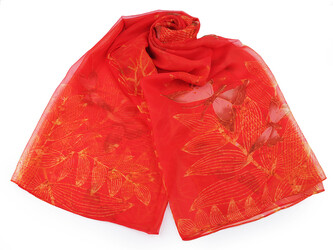 Šátek / šála 125x185 cm - 1 ks - 1 červená šarlatová