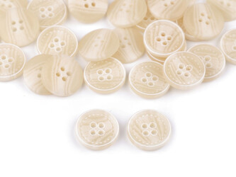 Knoflík s imitací prošití velikost 32", 40" - 50 ks - 1 (32") béžová světlá
