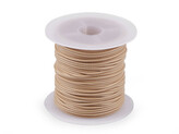 Šňůrka hlazená, lesklá Ø1 mm - 25 ks - 2 béžová velbloudí