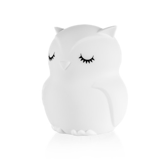 Silikonová LED noční lampička s hudbou vel. L, Owl