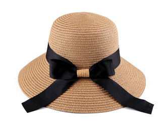 Dámský letní klobouk / slamák - 1 ks - 3 hnědá přírodní