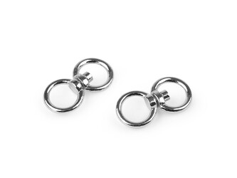 Otočný průvlek na kabelku / obrtlík 17x33 mm - 10 ks - 1 nikl