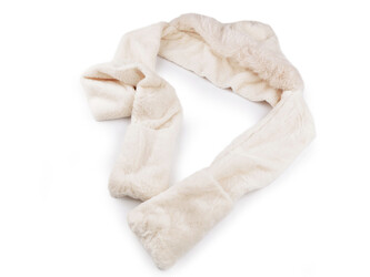 Kožešinová čepice "3v1" rukavice, šála, kapuce - 1 ks - 1 béžová světlá