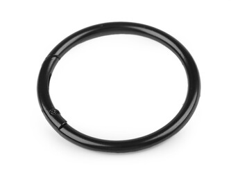 Karabina kulatá na kabelky / kroužek na klíče Ø50 mm - 4 ks - 6 černý lak