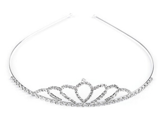 Štrasová čelenka / korunka do vlasů - 12 ks - 6 crystal